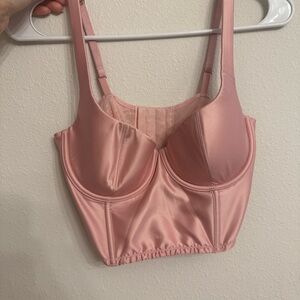 Pink Satin Women's Intimate Top